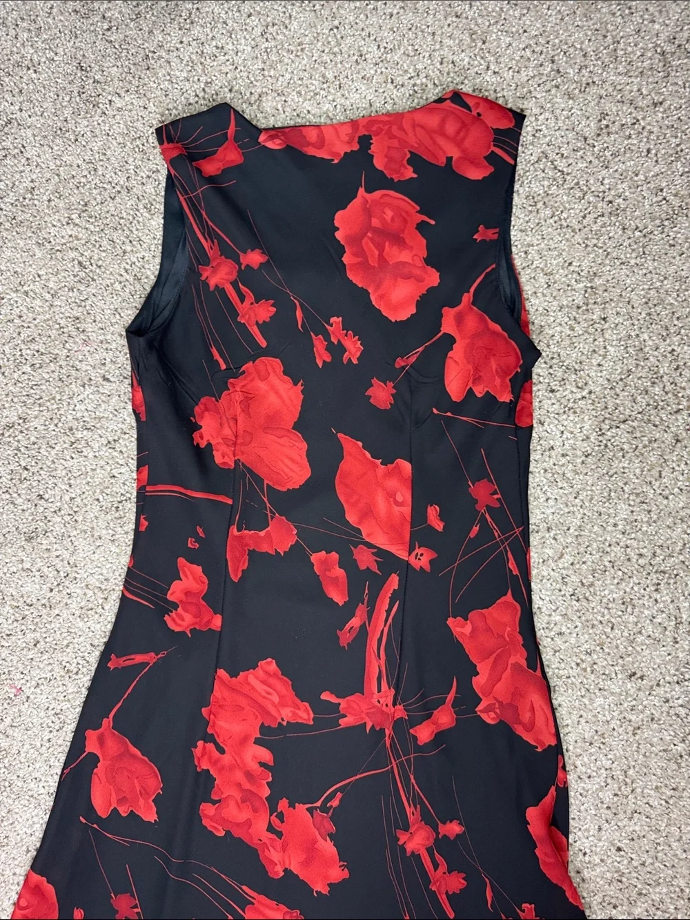 Red Floral Maxi Dress - Picture 7 of 10